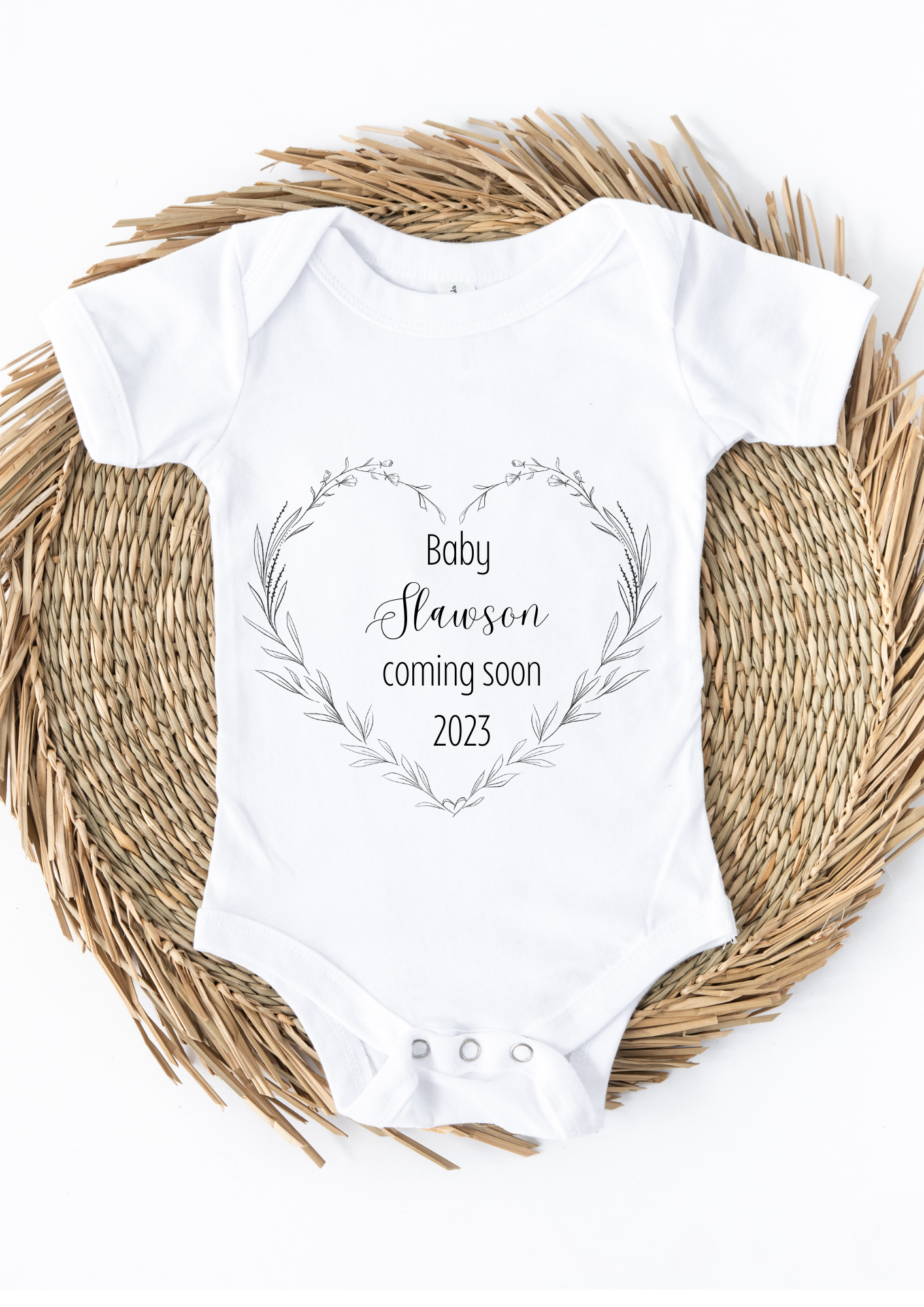 Personalised Pregnancy Announcement Onsie - Pregnancy Announcement Prop - Pregnancy Announcement Gift - Personalised Baby Vest - Pregnant