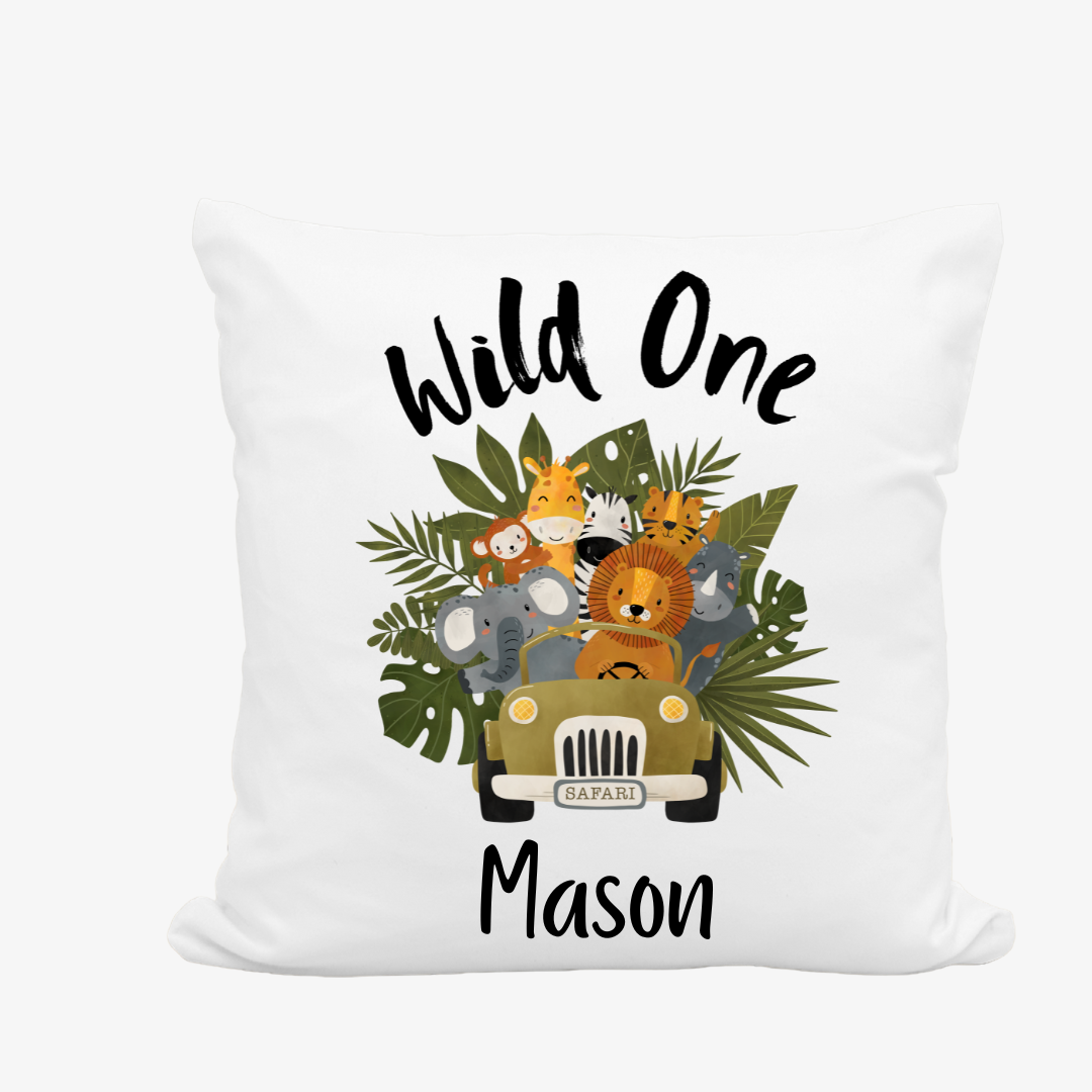 Personalised 1st Birthday Cushion - First Birthday Gifts - First Birthday Jungle - Birthday Gift Boy - Birthday Gift Girl - 1st Birthday