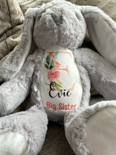 Personalised Big Sister Gifts - Big Brother Gifts - Big Sister Announcement - Little Brother Gifts - New Baby - Baby Boy Bunny - Baby Girl