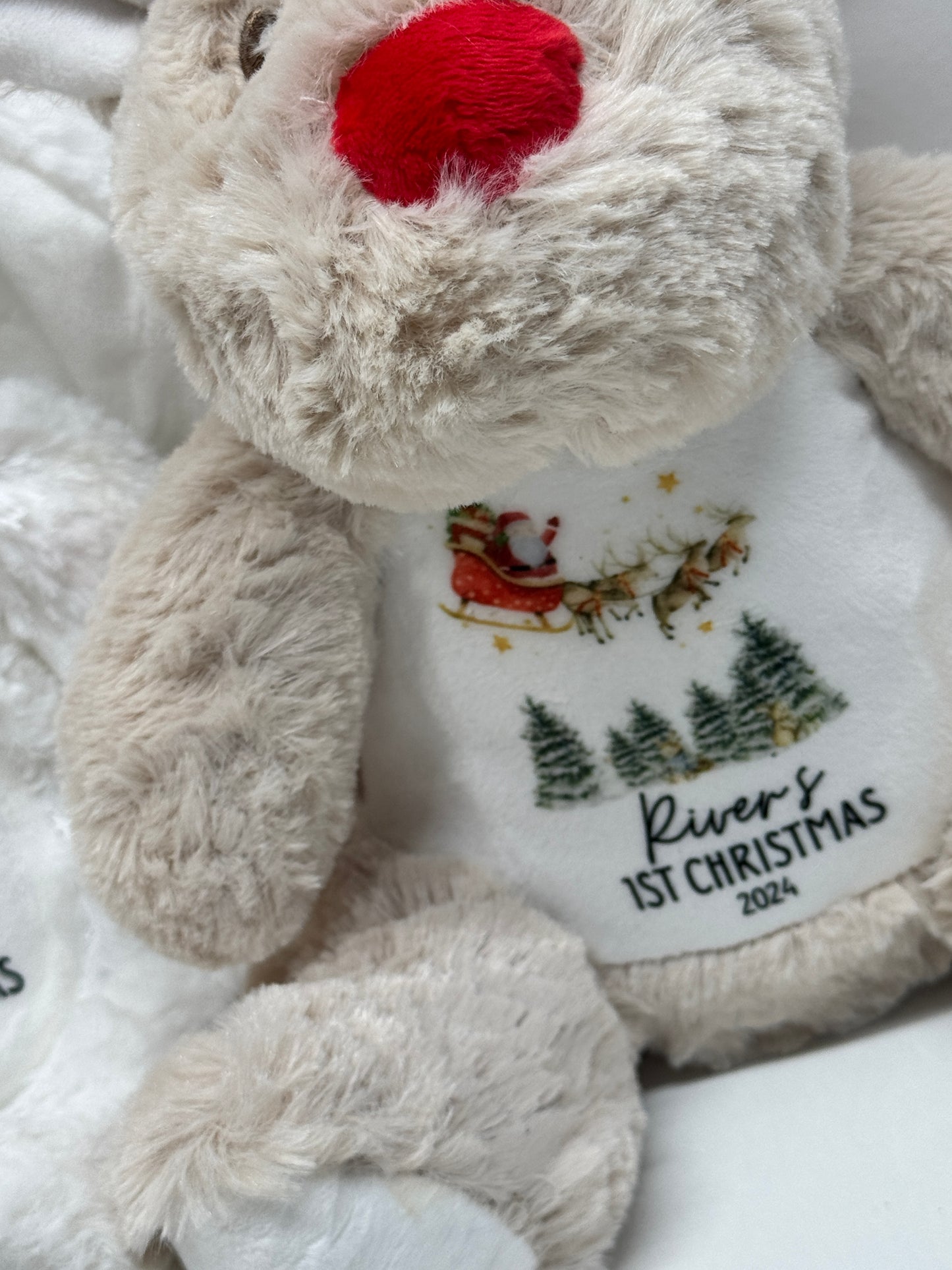 Christmas Teddy, Baby Christmas Gift, Christmas Eve Gift, Christmas Soft Toy, Personalised Christmas Gift,Christmas (Copy)