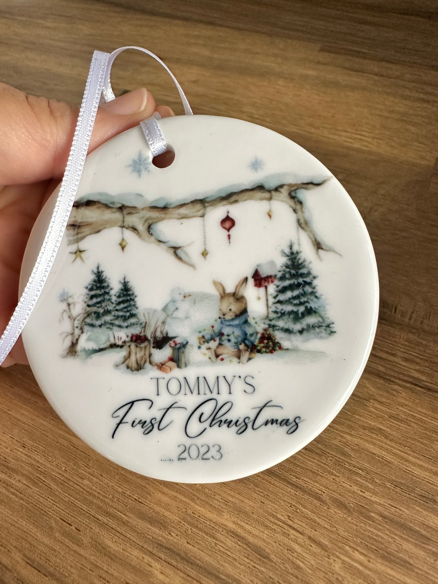 Personalised Baby's First Christmas Bauble - First Christmas Ornament - First Christmas Bauble - Baby First Xmas Tree Decoration - Keepsake