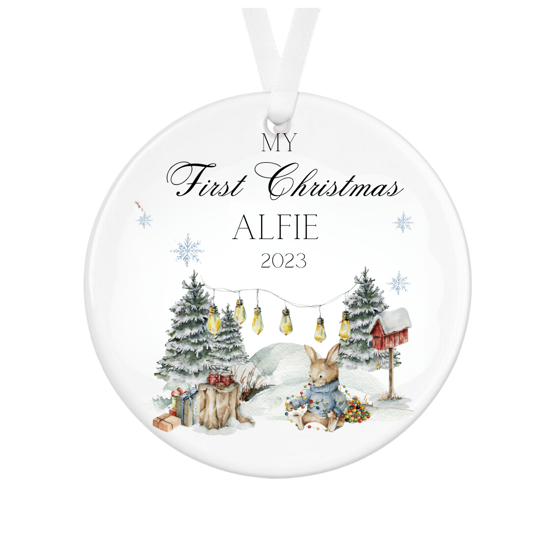 Personalised Baby's First Christmas Bauble - First Christmas Ornament - First Christmas Bauble - Baby First Xmas Tree Decoration - Keepsake