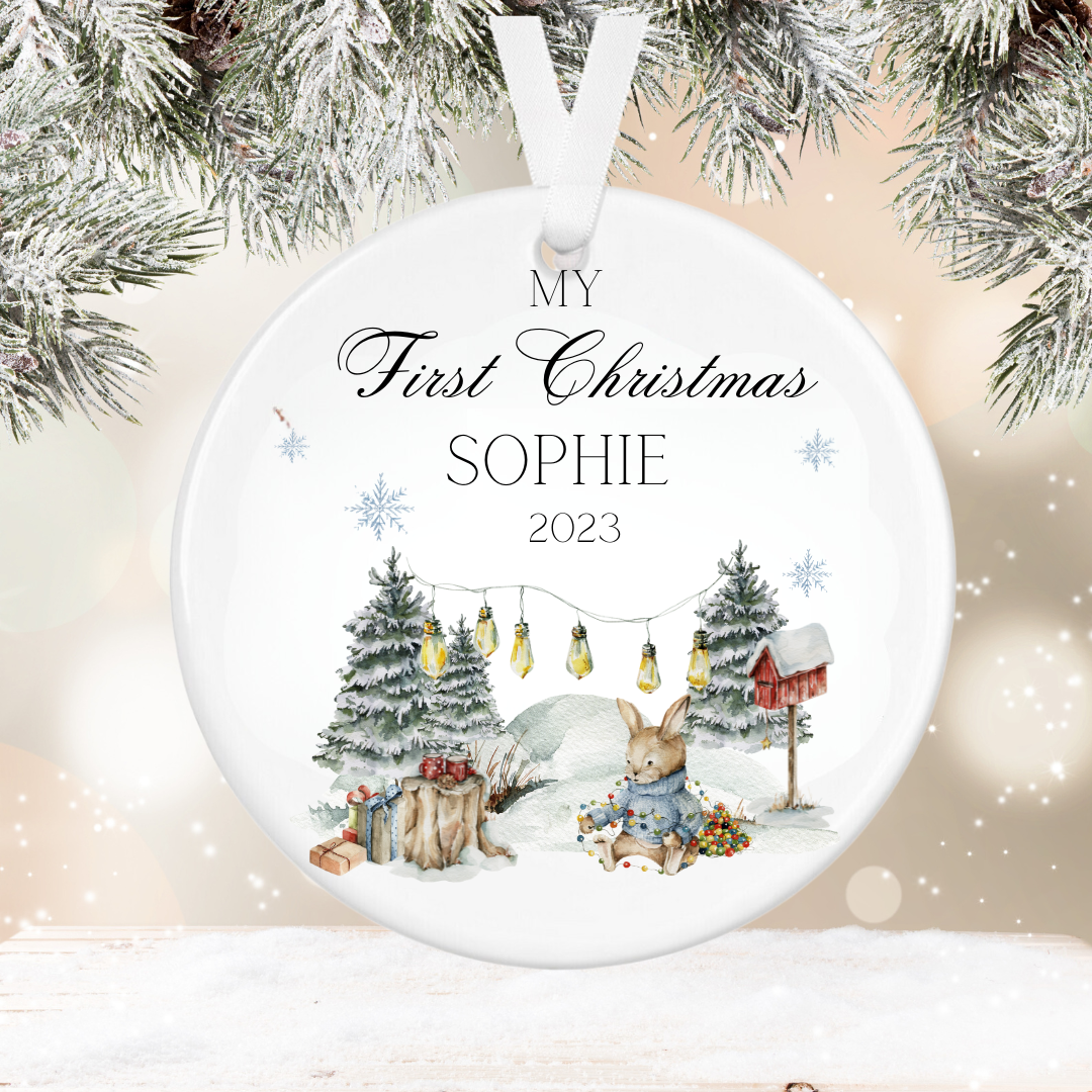 Personalised Baby's First Christmas Bauble - First Christmas Ornament - First Christmas Bauble - Baby First Xmas Tree Decoration - Keepsake