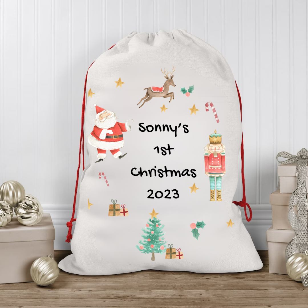 Personalised Christmas Santa Sack, Christmas Toy Sack