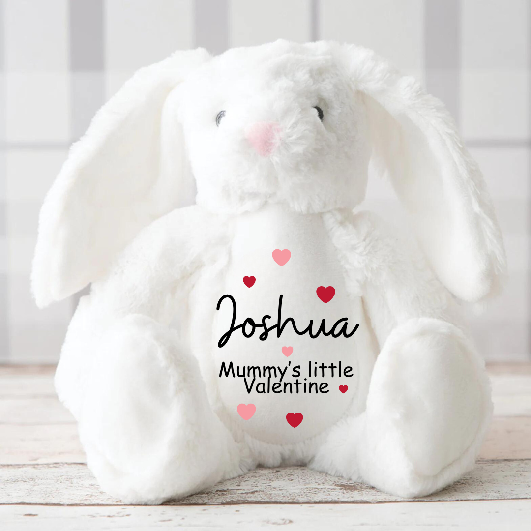 Personalised Valentines Teddy, Mummy's Valentines Bunny, Valentines Baby Gift, Child Valentines Gift, Baby Valentines Gift, Valentines Gifts