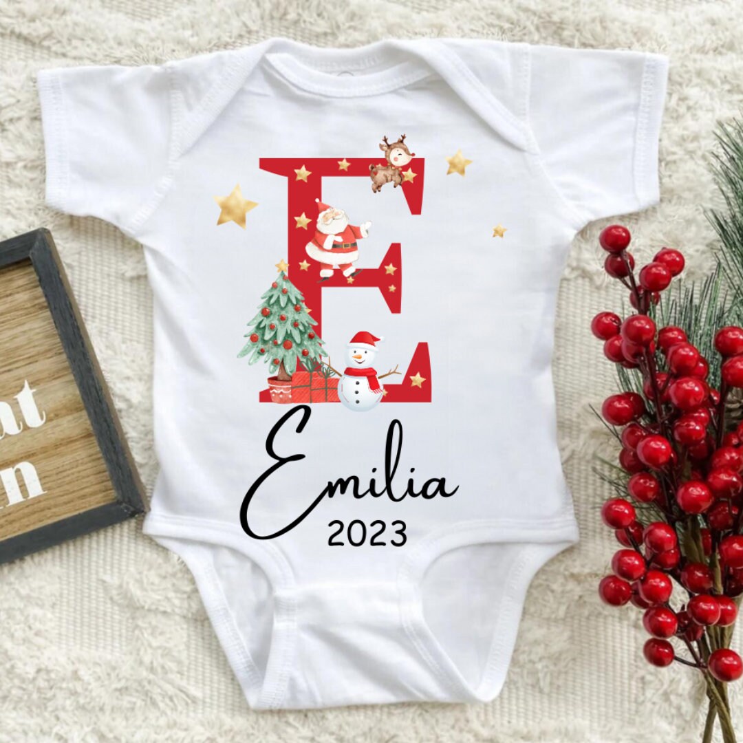 Personalised First Christmas Outfit - First Christmas Baby Vest - Baby's First Christmas - First Xmas - First Christmas Baby