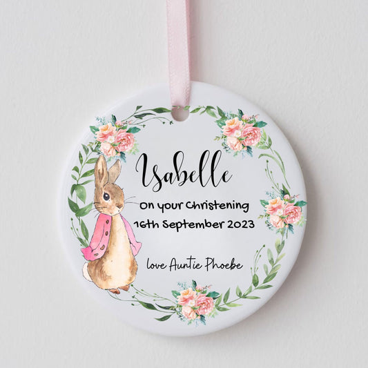 Personalised Christening Ornament - Christening Gifts - Christening Keepsake - Personalised Christening Gifts For Girls