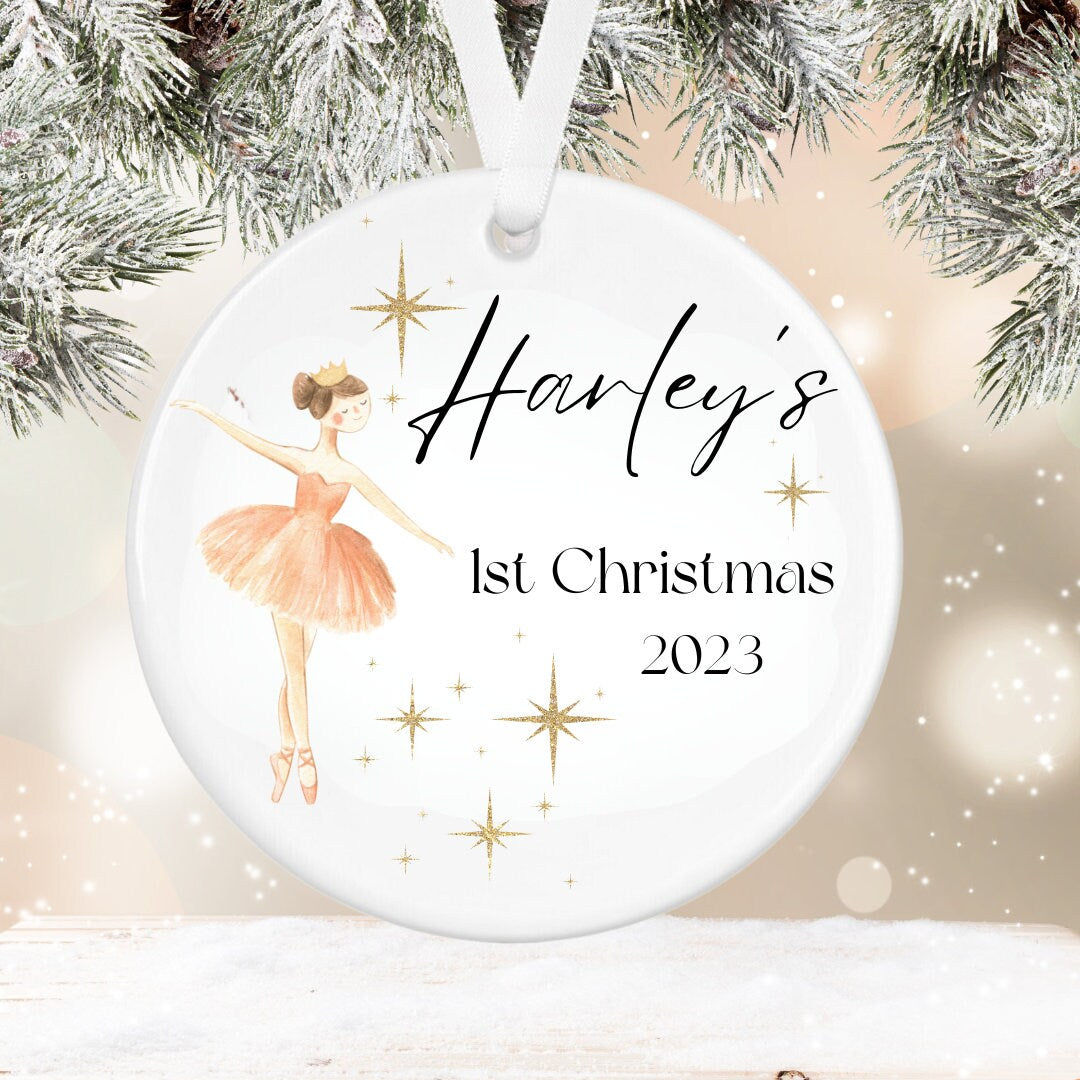 Personalised Baby's 1st Christmas , Bauble, First Christmas Ornament - First Christmas Bauble - Baby First Xmas Tree Decoration - Keepsake