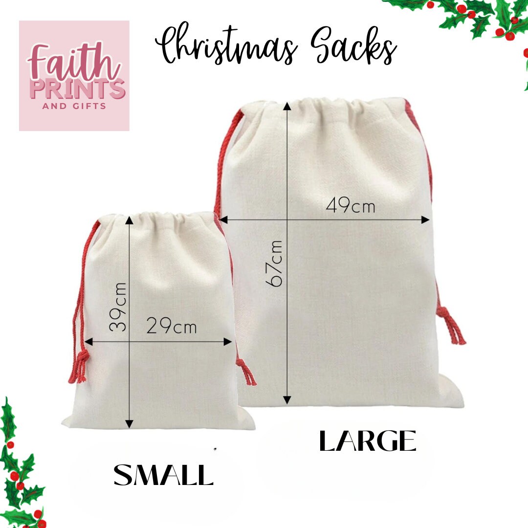 Personalised Pink Christmas Santa Sack, Christmas Toy Sack, Santa Sack ,Personalised Christmas Sack - Personalised  - Christmas Gift