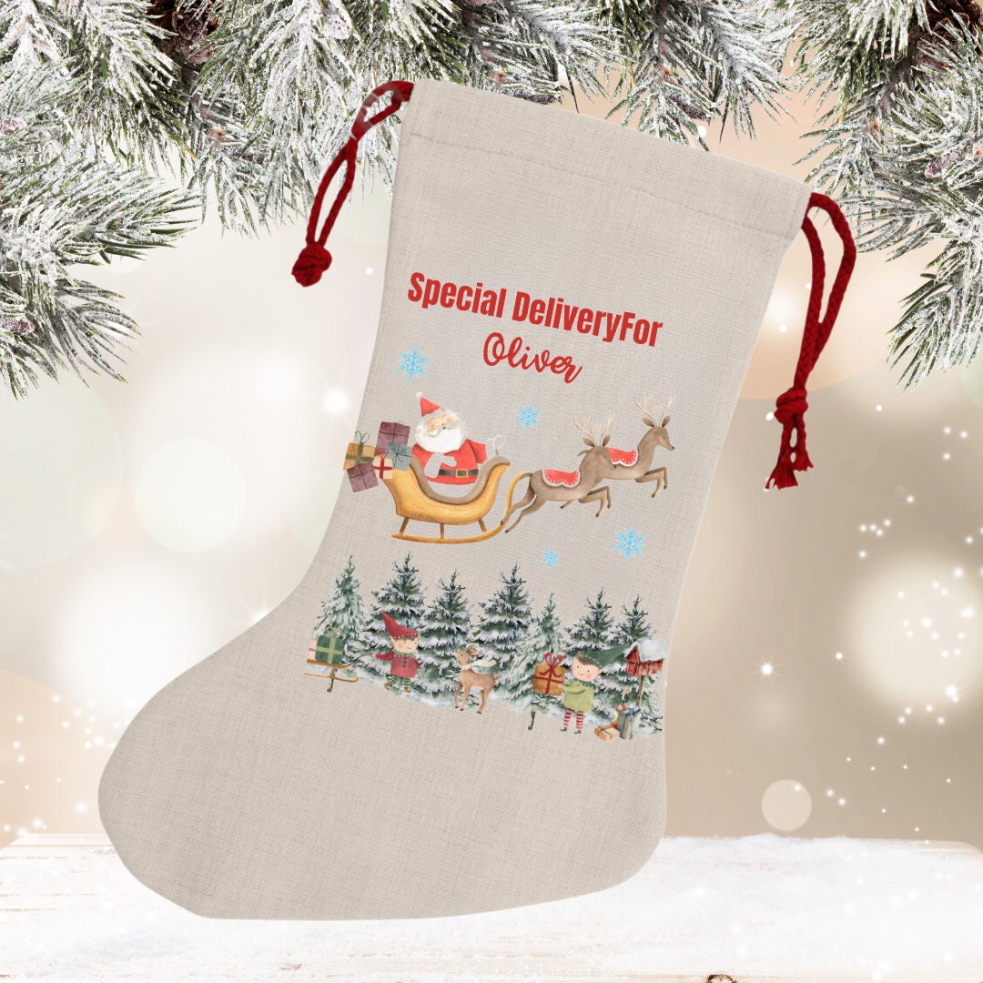 Personalised Santa Sack, Christmas Present Sack, Baby's First Christmas Gift, Christmas Stocking, Father Christmas Toy Sack