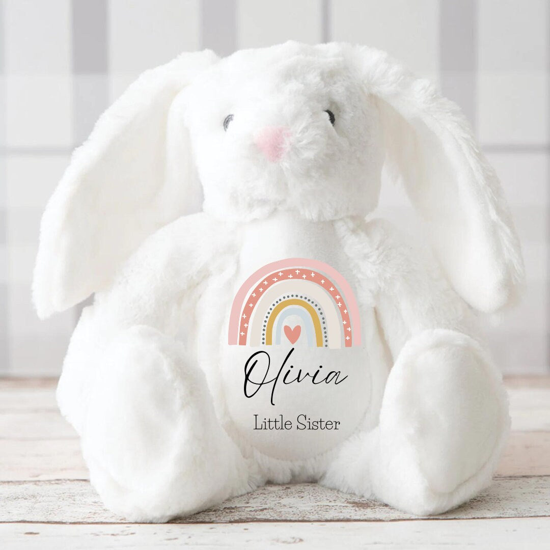 Personalised Big Sister Gifts - Big Brother Gifts - Big Sister Announcement - Little Brother Gifts - New Baby - Baby Boy Bunny - Baby Girl