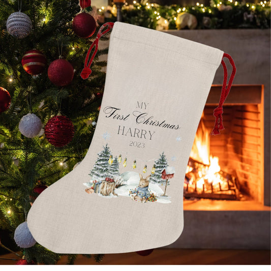 Personalised 1st Christmas Stocking - Christmas Name Stocking - Personalised Stocking - Family Stockings - Christmas Decorations