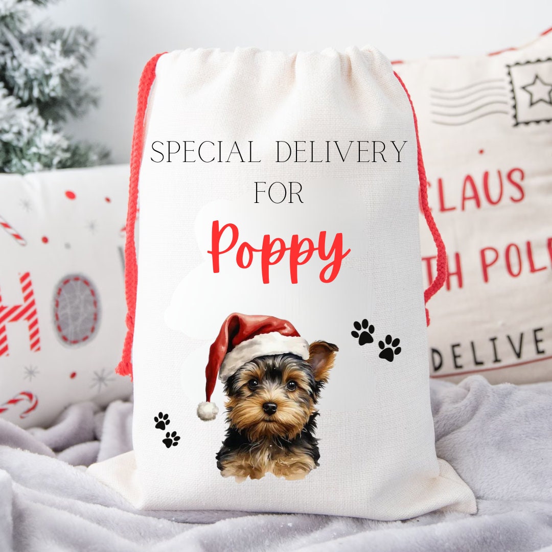 Personalised Dog Christmas Sack / Dog Xmas Sack / Christmas Dog Gift Bag / Christmas Santa Sack